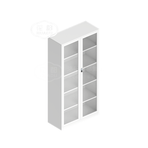对开通体玻璃文件柜
